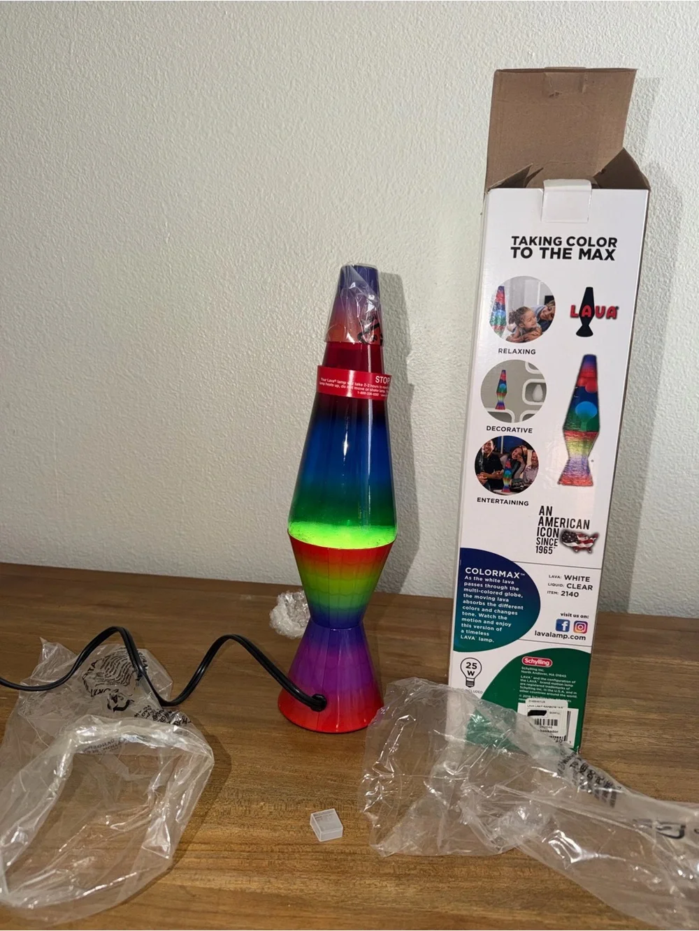 Lava Lamp ColorMax Rainbow Table Lamp by Lava